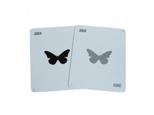 Load image into Gallery viewer, Butterfly Playing Cards (Black & Silver Unmarked)