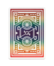 Load image into Gallery viewer, DKNG Rainbow Wheels Six-Seater (Half-Brick) Playing Cards