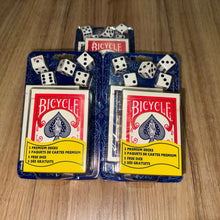 Load image into Gallery viewer, Bicycle Rider Back (Blue Seal) Playing Cards Set with 5 Dices