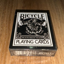 Load image into Gallery viewer, Bicycle UV500 Black Tiger (White) Playing Cards