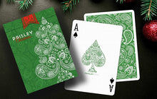 Load image into Gallery viewer, Paisley (Metallic Green Christmas Edition 2019) Playing Cards