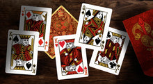 Load image into Gallery viewer, Paisley Royals (Red and Teal) Playing Cards