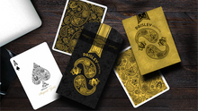 Load image into Gallery viewer, Paisley (Magical Black and Gold) Playing Cards
