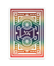 Load image into Gallery viewer, DKNG Rainbow Wheels Six-Seater (Half-Brick) Playing Cards
