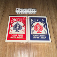 Load image into Gallery viewer, Bicycle Rider Back (Blue Seal) Playing Cards Set with 5 Dices
