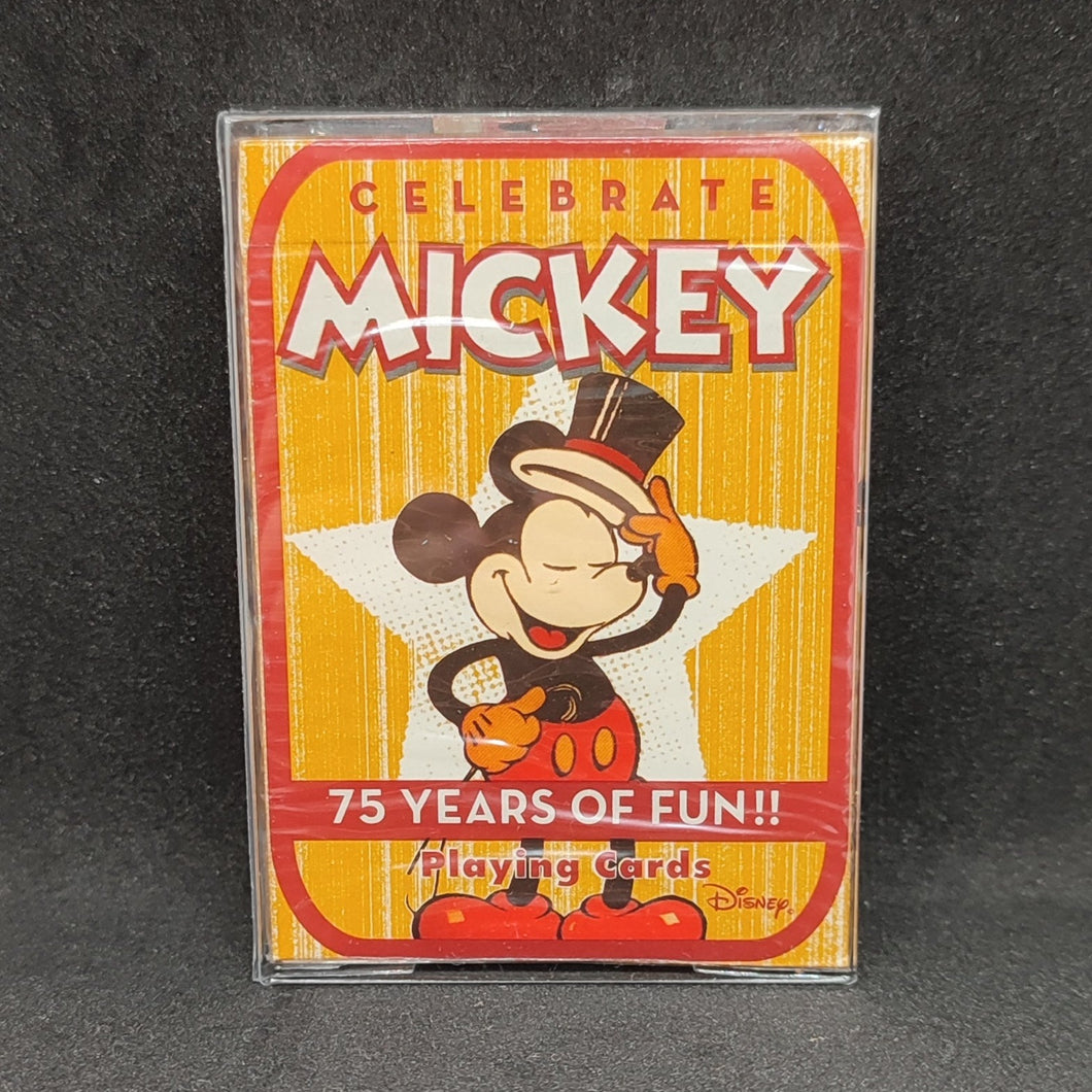 75th Year of Fun Mickey Mouse Playing Cards