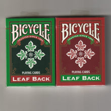 Load image into Gallery viewer, Bicycle Holiday Leaf Back Playing Cards Set
