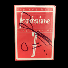 Load image into Gallery viewer, signed red fontaine playing card
