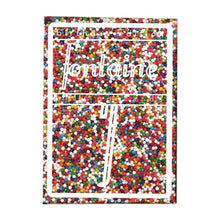 Load image into Gallery viewer, Colorful confetti patterned product with &#39;fontaine&#39; branding on a white background
