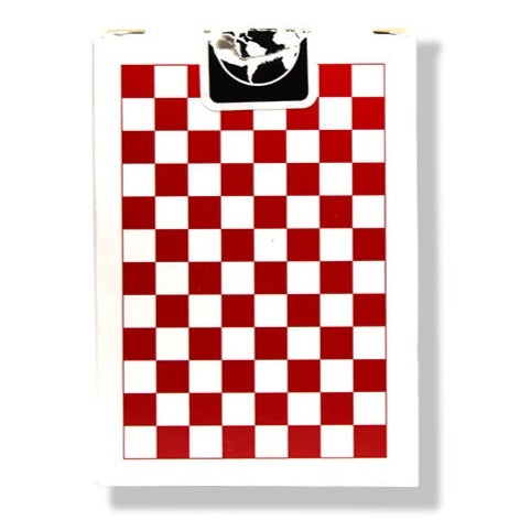 A1 Red Checkerboard Playing Cards