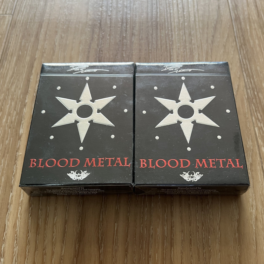 Devo Blood Metal Playing Cards Set (Silver Glided)