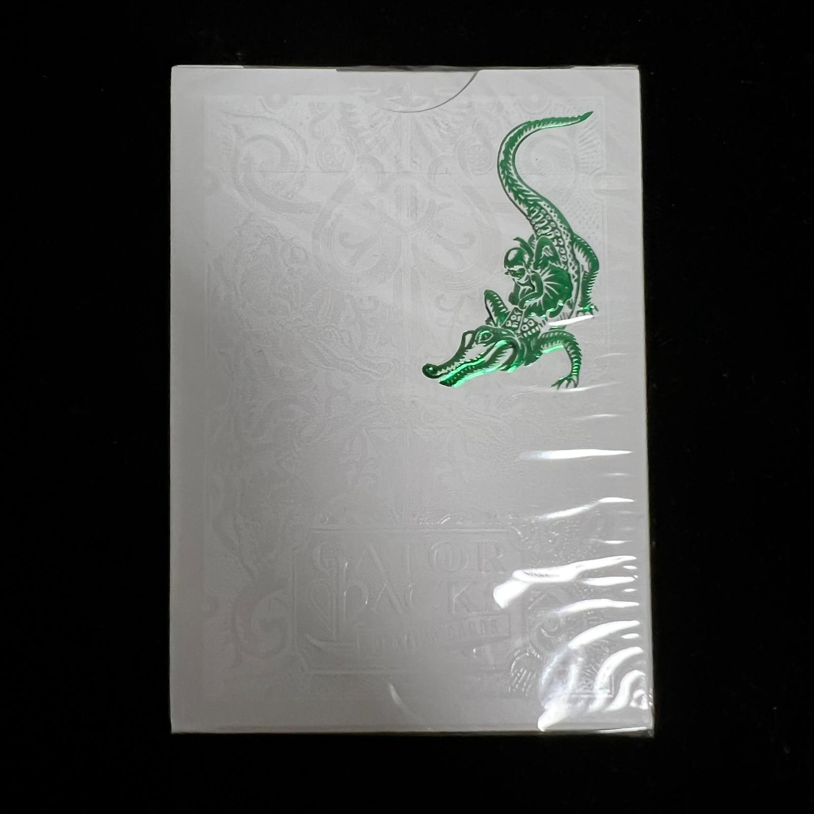 Gatorback Signed Silver and Green Collector's Playing Cards