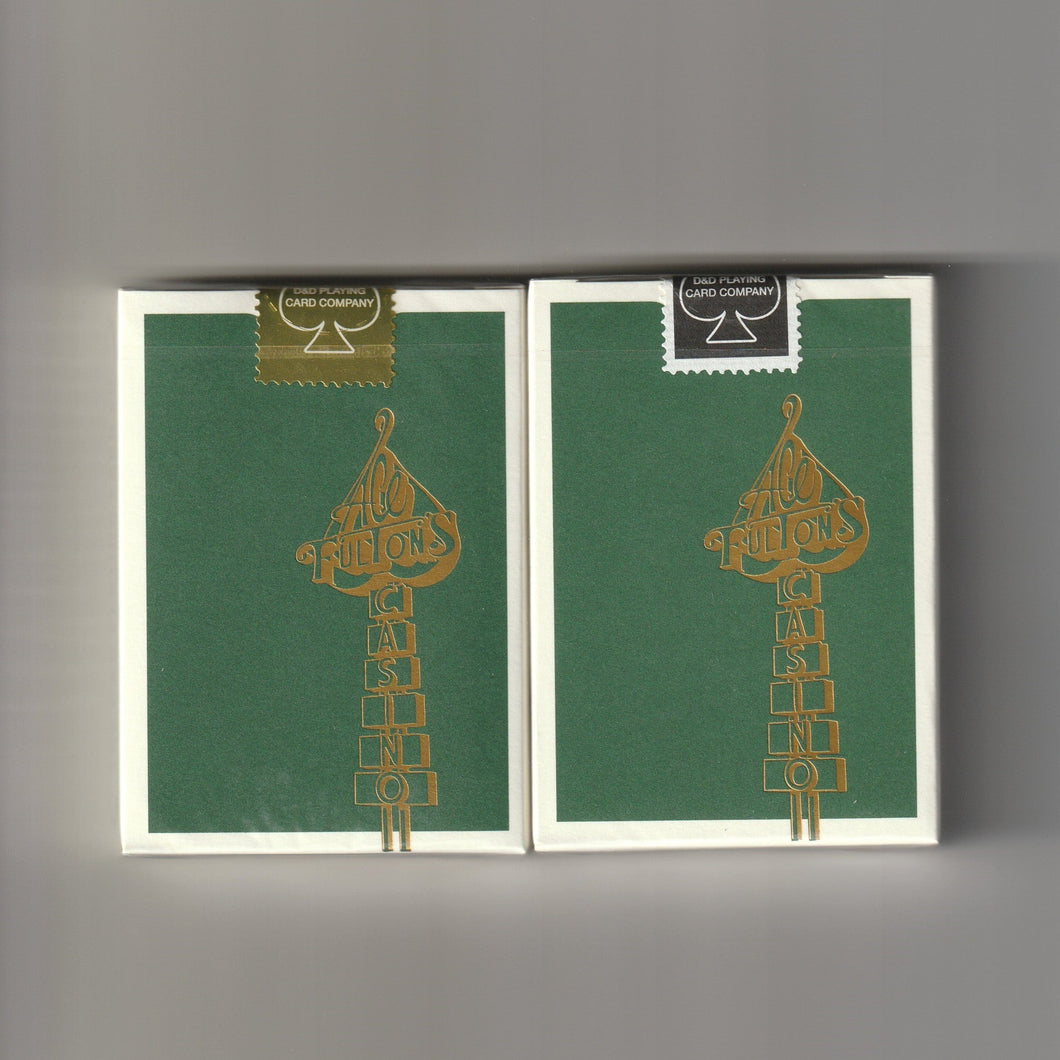Ace Fulton's Casino Green & Gold playing cards
