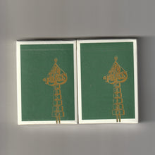 Load image into Gallery viewer, Ace Fulton&#39;s Casino Green &amp; Gold playing cards

