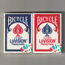 Load image into Gallery viewer, Bicycle Lo-Vision Playing Cards (Blue seal / ding)
