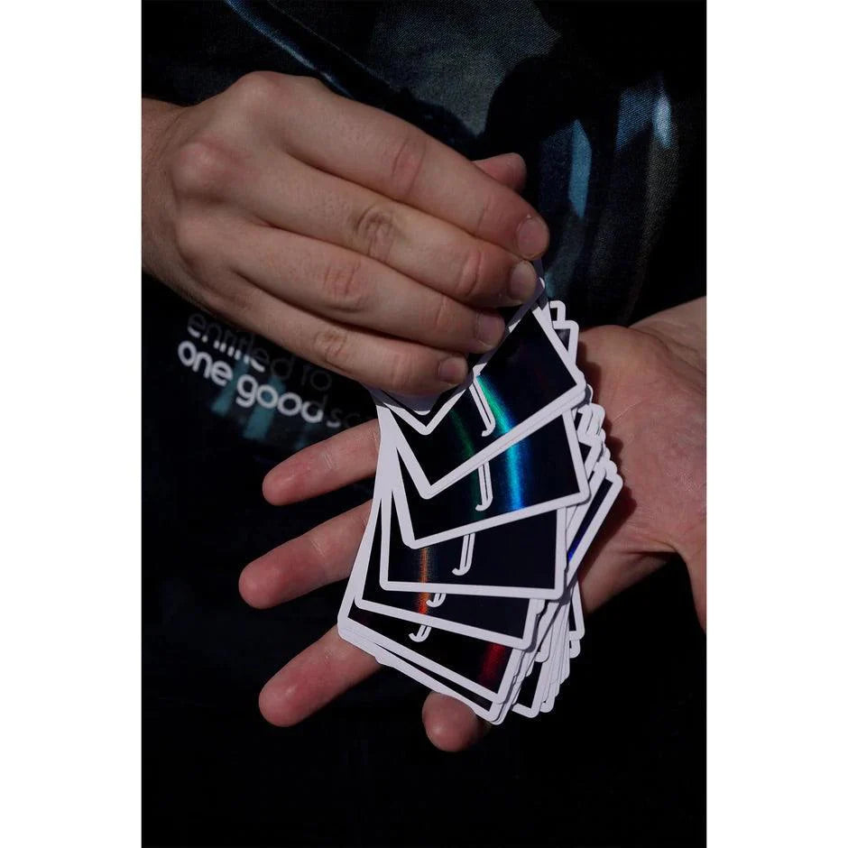 black holographic playing cards Black Holographic Fontaine Playing Cards – The Cardpenter